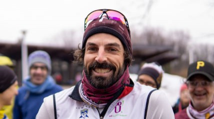 Éric à la course Péli-printemps au parc Maisonneuve en 2022